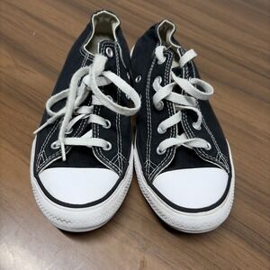 Converse Chuck Taylor All Star Low Top Sneaker Black/White - Youth Size 3